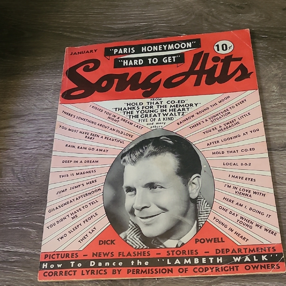 Vintage Song Hits Magazine Cover